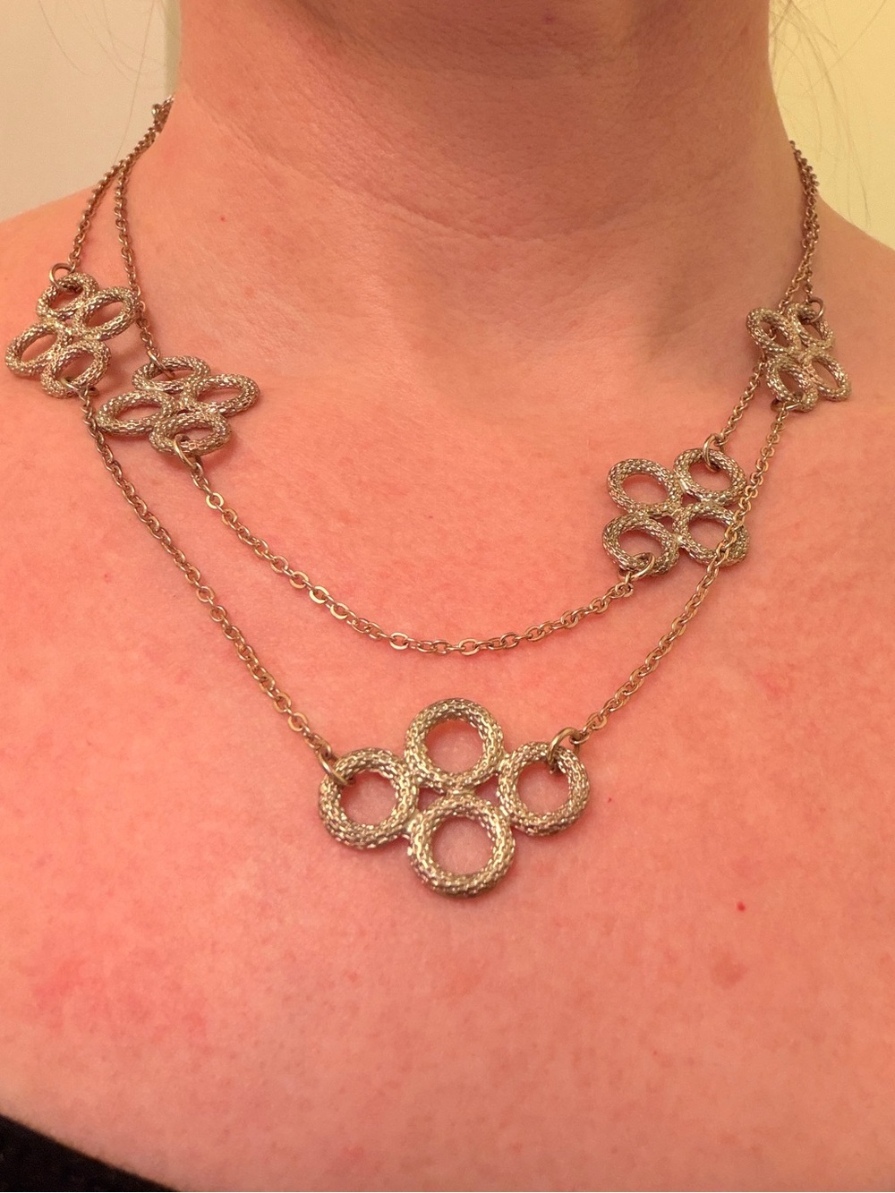 Women's Gold-Tone Multi-Chain Circle Necklace